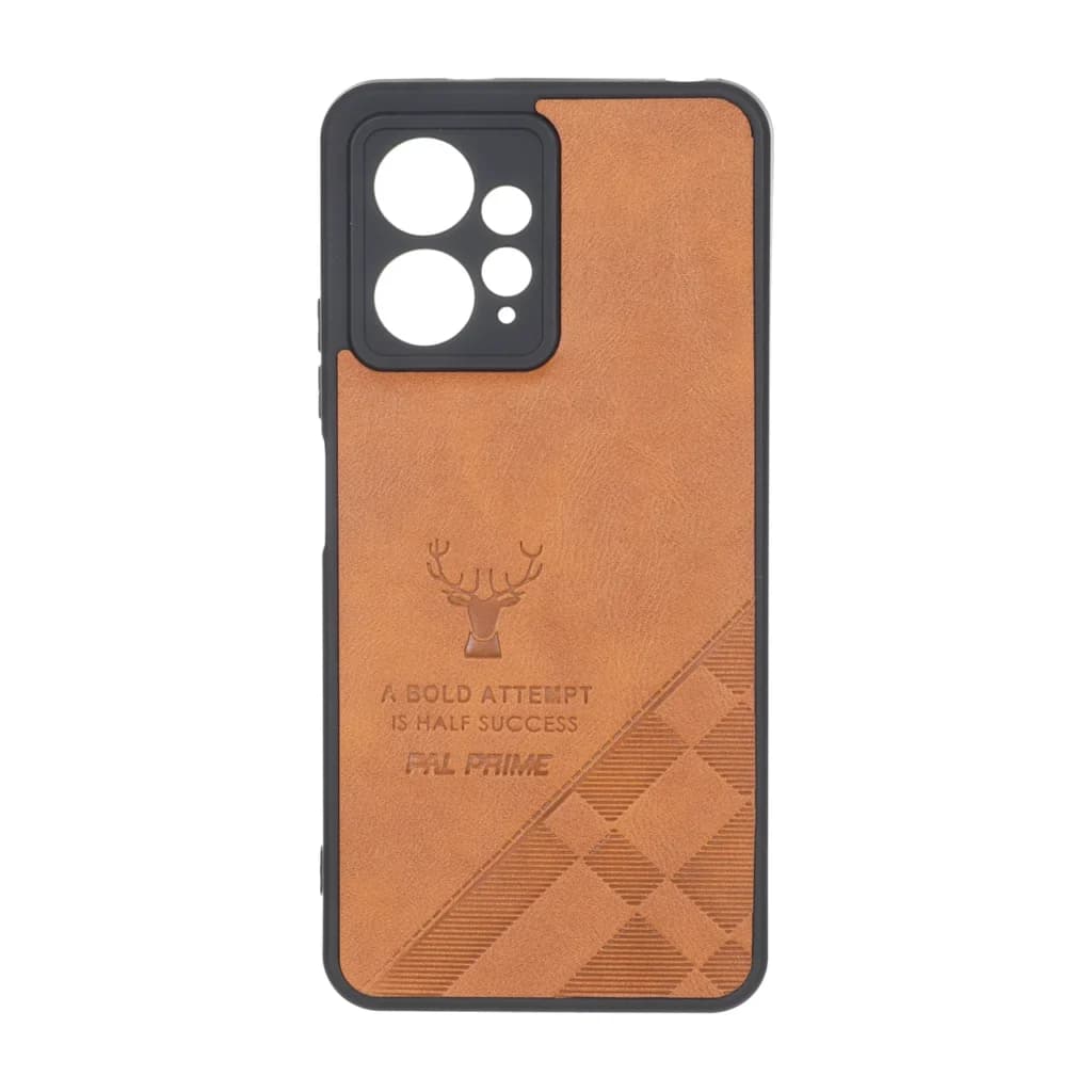 قاب طرح چرم گوزنی Pal Prime مدل Xiaomi Redmi Note 12 4G – عسلی — تصویر ۲