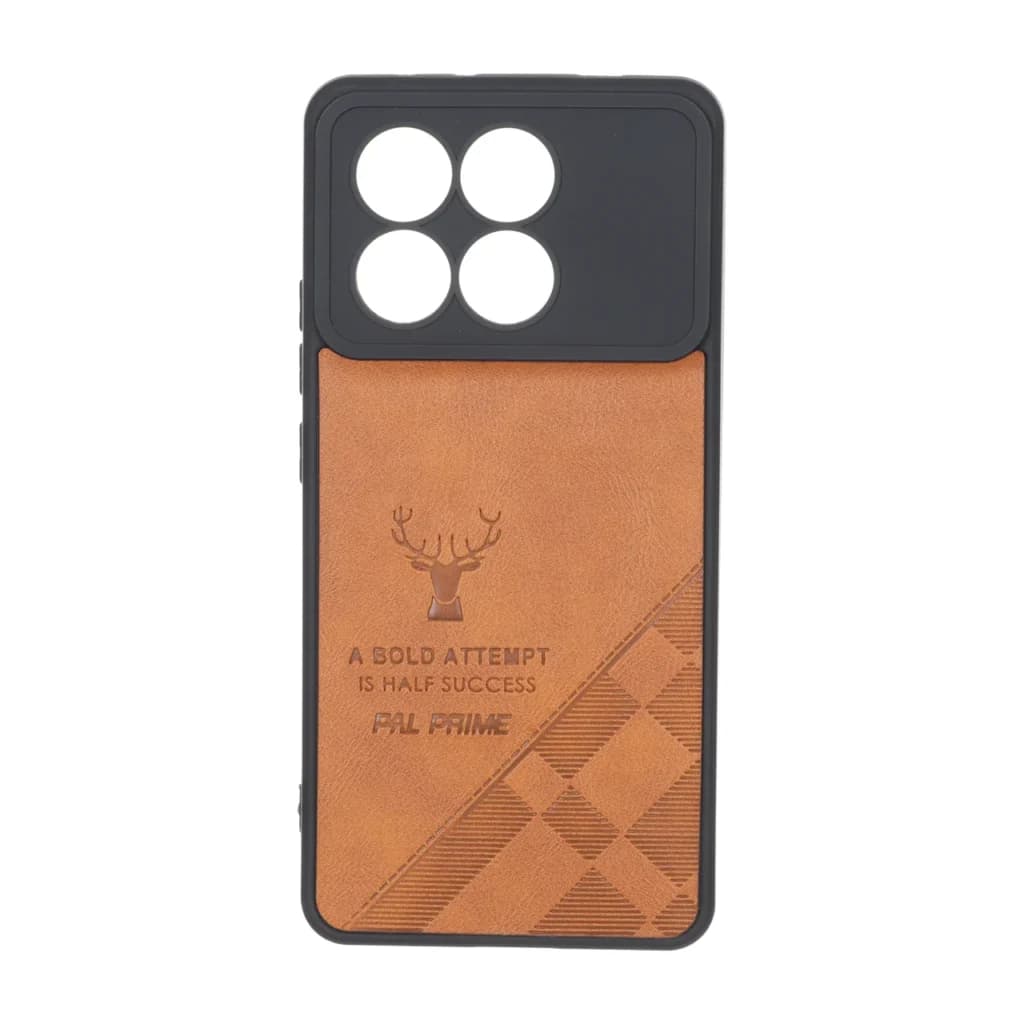 قاب طرح چرم گوزنی Pal Prime مدل Xiaomi Poco X6 Pro 5G / Redmi K70E – عسلی — تصویر ۲