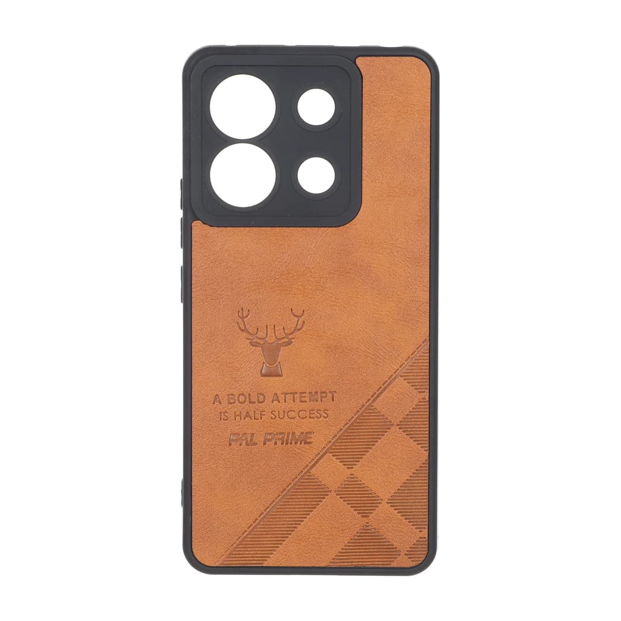 قاب طرح چرم گوزنی Pal Prime مدل Xiaomi Redmi Note 13 Pro 5G / Poco X6 5G – عسلی