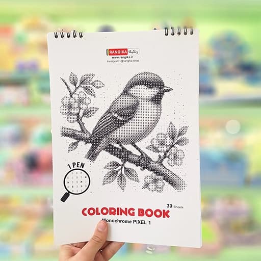 دفتر پیکسلی مونوکروم — تصویر ۲