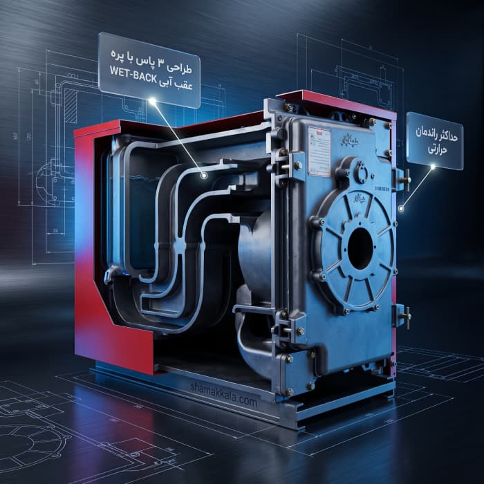 دیگ چدنی موتورخانه توربو شوفاژ کار Turbo از 8 تا 15 پره — تصویر ۲