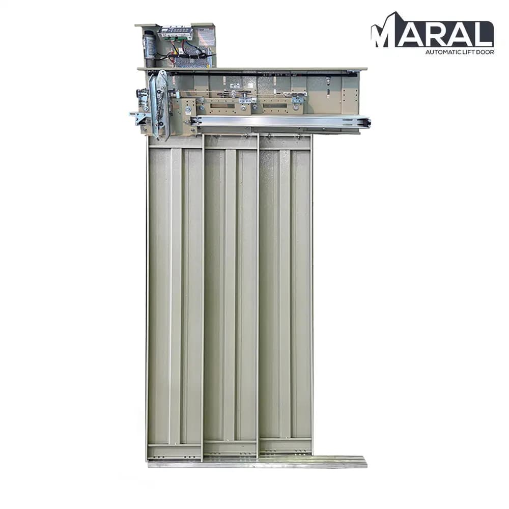 درب کابین آسانسور تمام اتوماتیک تلسکوپی سه لته مارال پلاس عرض 100