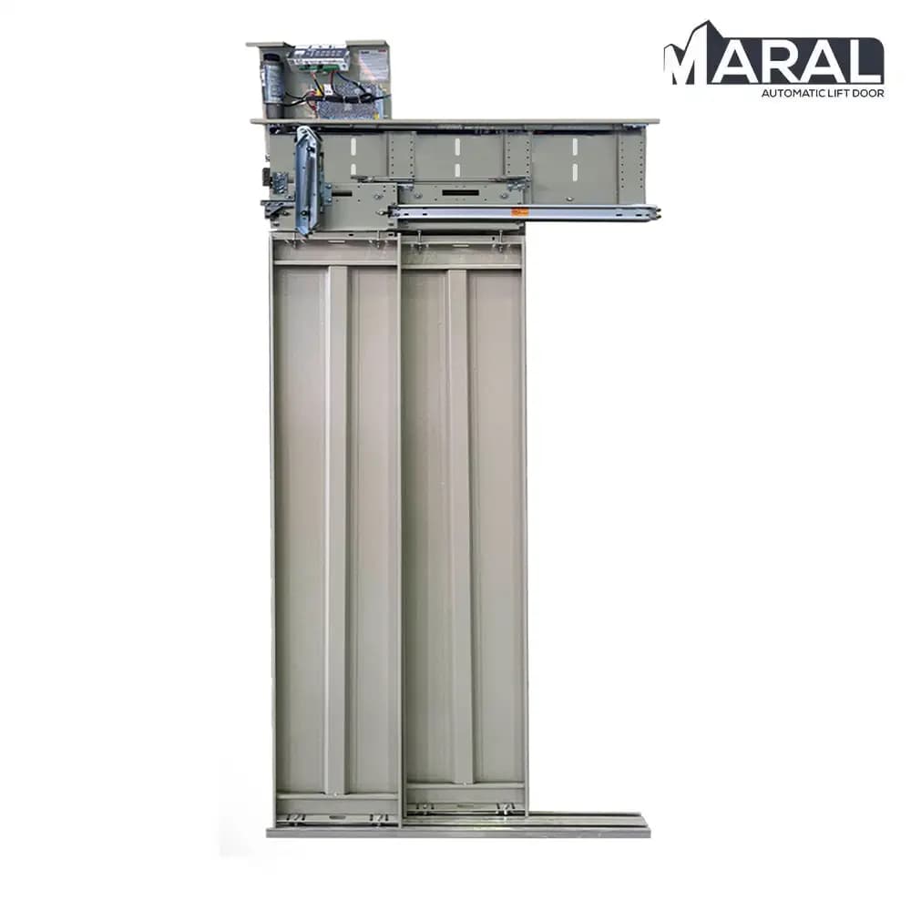 درب کابین آسانسور نیمه اتوماتیک تلسکوپی دو لته مارال پلاس عرض 110