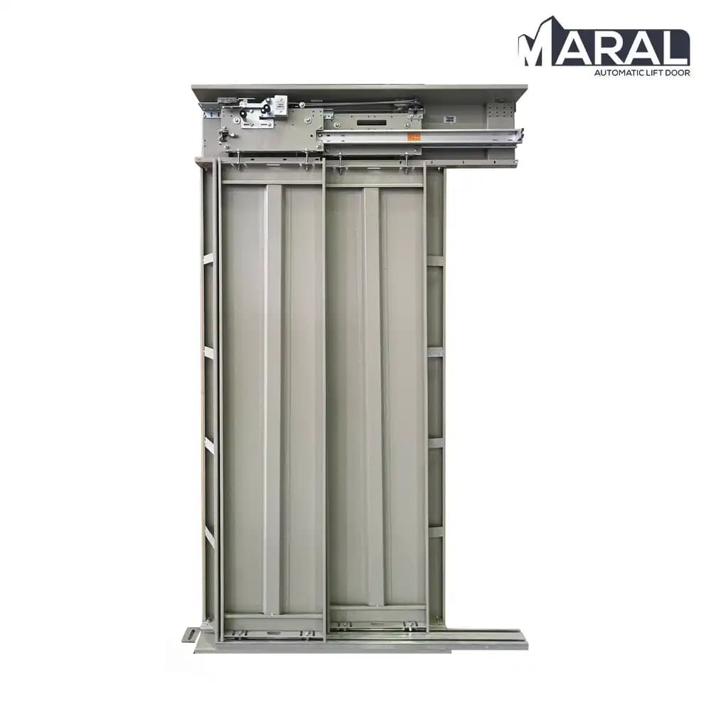 درب طبقه آسانسور تلسکوپی دو لته مارال پلاس عرض 100