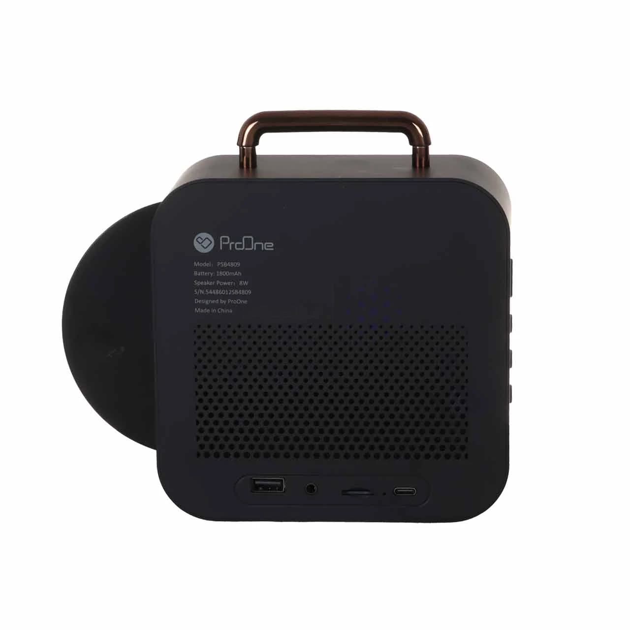اسپیکر بی سیم شارژی 8 وات ProOne مدل SKY series PSB4809 – مشکی (قابلیت چراغ خواب) — تصویر ۳