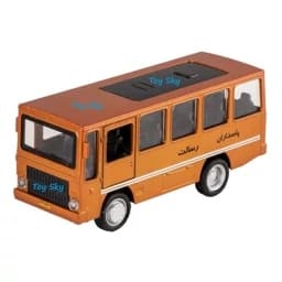 اسباب بازی – ماکت ماشین – مینی بوس فیات – Fiat Minibus – فلزی – عقبکش، موزیکال، چراغدار – دو درب بازشو — تصویر ۴