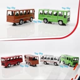اسباب بازی – ماکت ماشین – مینی بوس فیات – Fiat Minibus – فلزی – عقبکش، موزیکال، چراغدار – دو درب بازشو — تصویر ۵