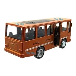 اسباب بازی – ماکت ماشین – مینی بوس فیات – Fiat Minibus – فلزی – عقبکش، موزیکال، چراغدار – دو درب بازشو — تصویر ۳