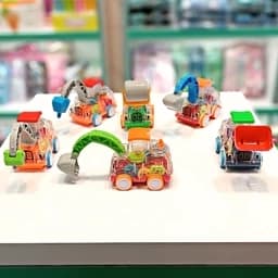 ماشین اسباب بازی چرخ دنده ای قدرتی عقب کش چراغدار ماشین چرخ دنده ای ماشین قدرتی اسباب بازی ماشین راه سازی ماشین عقب کش — تصویر ۴