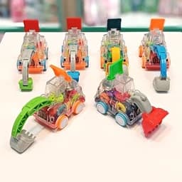 ماشین اسباب بازی چرخ دنده ای قدرتی عقب کش چراغدار ماشین چرخ دنده ای ماشین قدرتی اسباب بازی ماشین راه سازی ماشین عقب کش — تصویر ۵