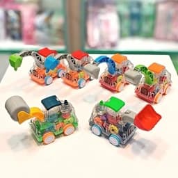ماشین اسباب بازی چرخ دنده ای قدرتی عقب کش چراغدار ماشین چرخ دنده ای ماشین قدرتی اسباب بازی ماشین راه سازی ماشین عقب کش — تصویر ۲