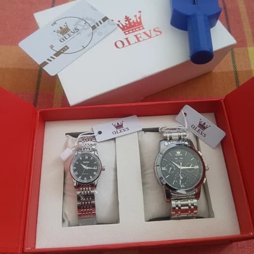 ست ساعت الوز Olevs اتوماتیک 6633 مردانه و 6602 زنانه — تصویر ۸