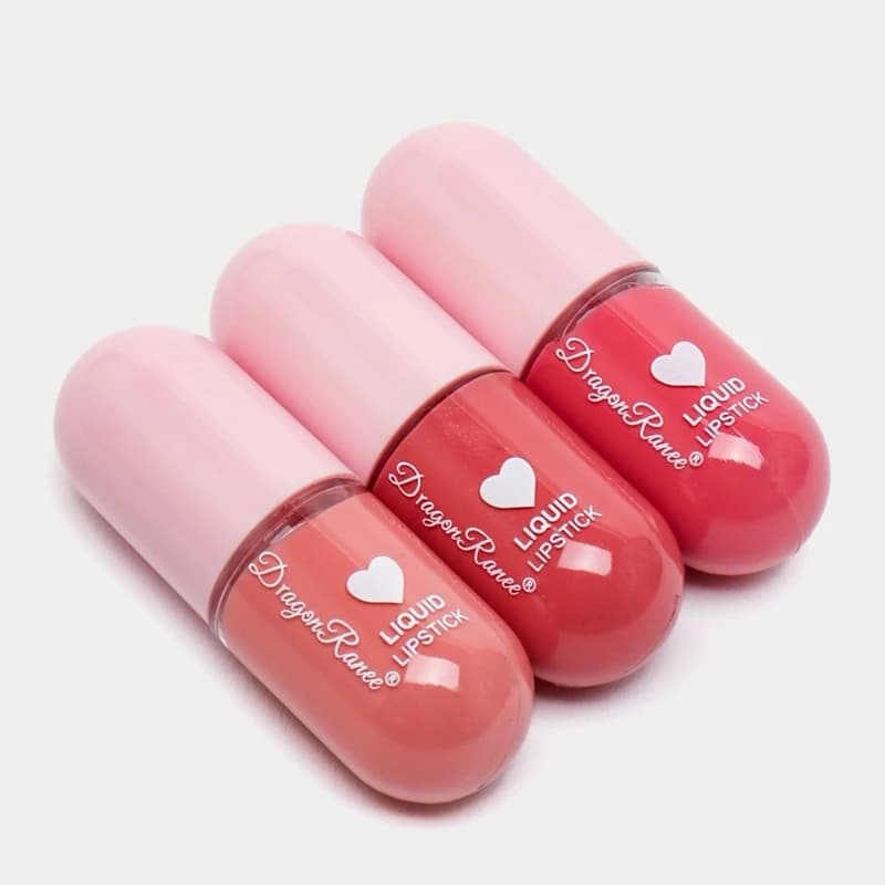 پک ۳ عددی رژ لب مایع براق شایندار دراگون رانی مدل CHARMING LIP GLOSS — تصویر ۳