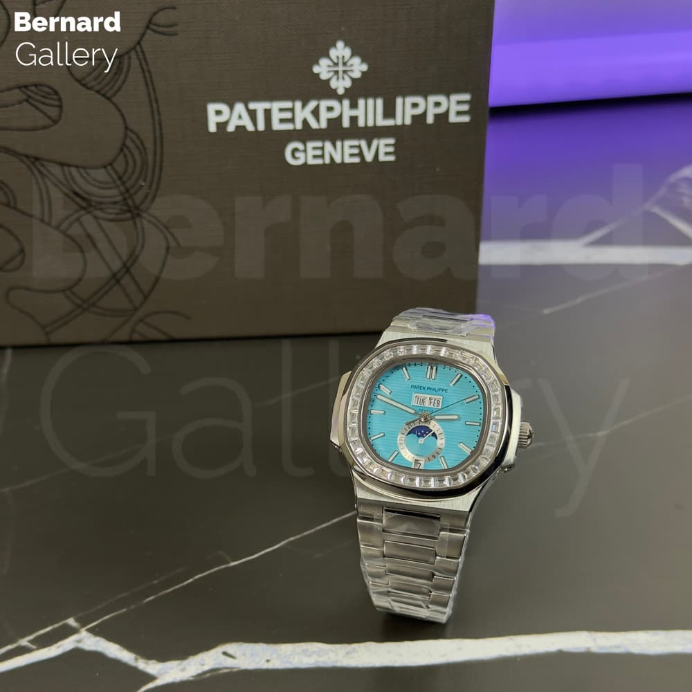 ساعت مچی مردانه پتک فیلیپ Patek Philippe Nautilus MoonPhase Diamonds 1836D — تصویر ۸
