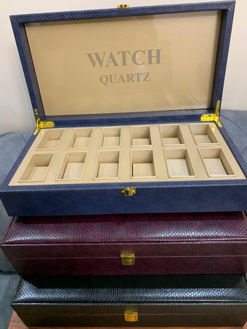 جعبه ساعت 12 خونه روکش چرم کیفیت عالی دارای رنگ بندی کد 2315078 — تصویر ۲