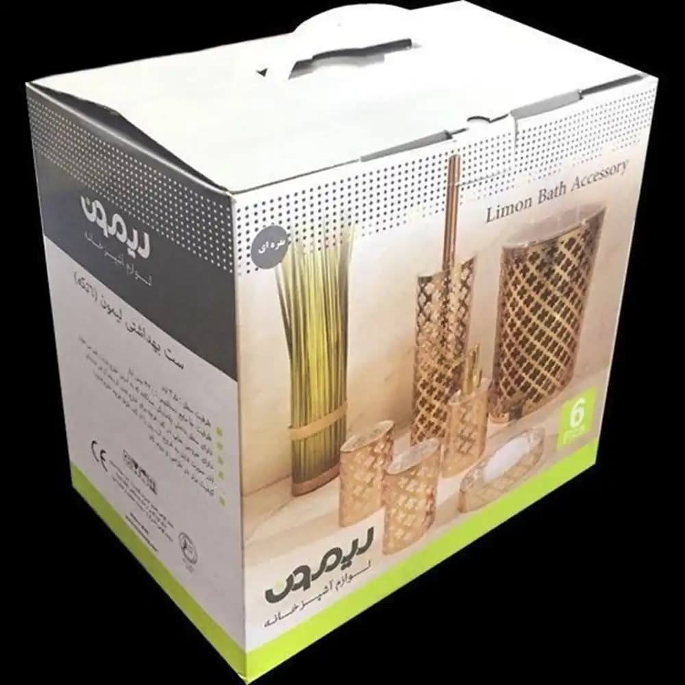 ست سرویس بهداشتی لیمون طرح گل و جور کد 176000 — تصویر ۴
