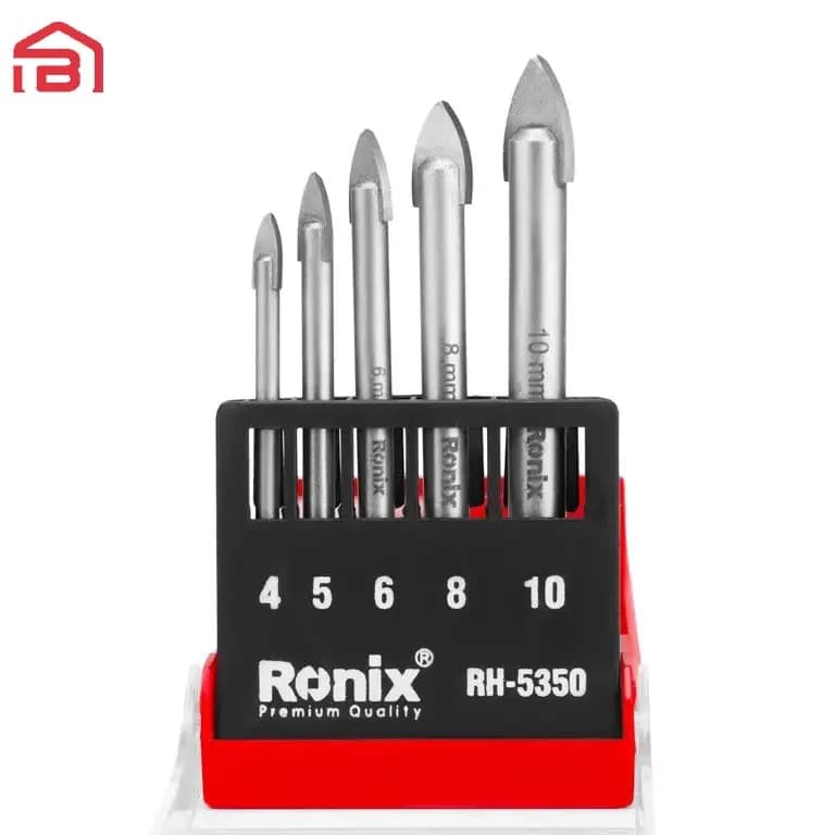 ست مته شیشه 5 عددی NEW رونیکس مدل RH-5350 — تصویر ۲