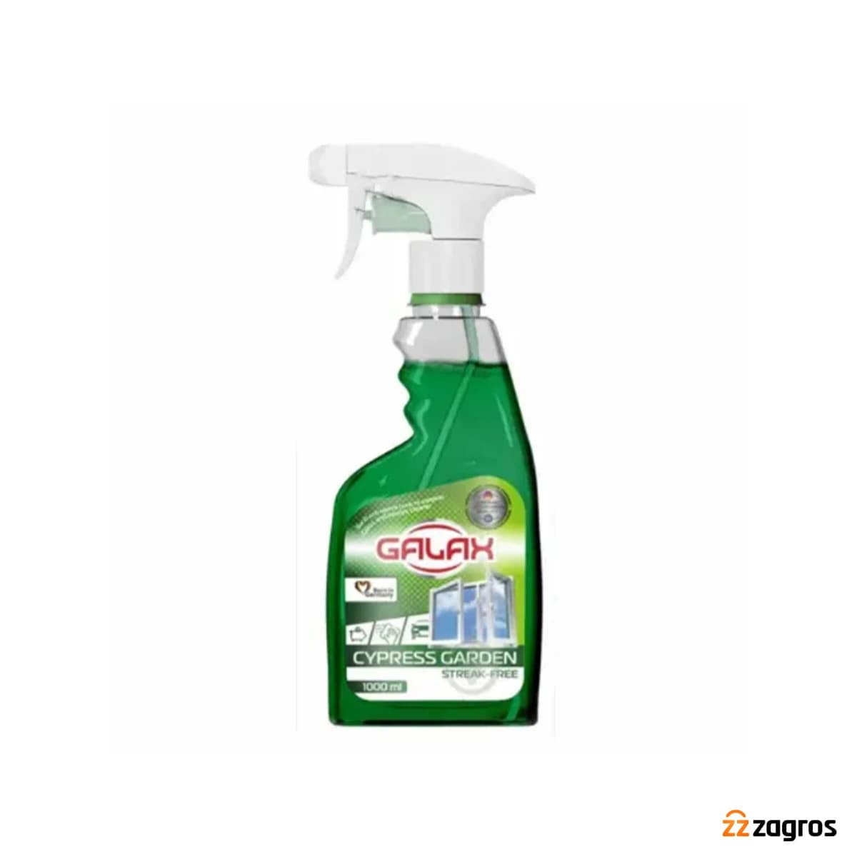 اسپری شیشه پاک کن گالاکس GALAX Cypress Garden با رایحه باغ سرو 1000 گرم