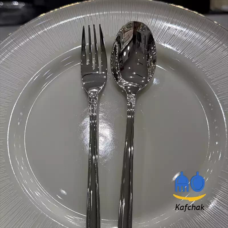 قاشق چنگال برند یونیک – مدل ریتا – استیل براق — تصویر ۳