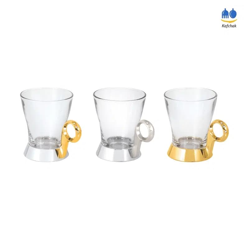 ست فنجان پرتی – مدل حلقه نگین – شیشه پیرکس زاماک