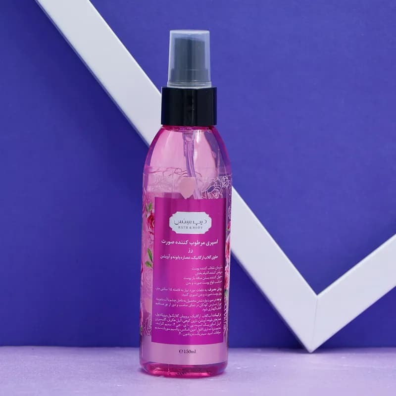 اسپری مرطوب کننده صورت دیپ سنس گلاب و رز حجم 150 میل 92868 — تصویر ۲
