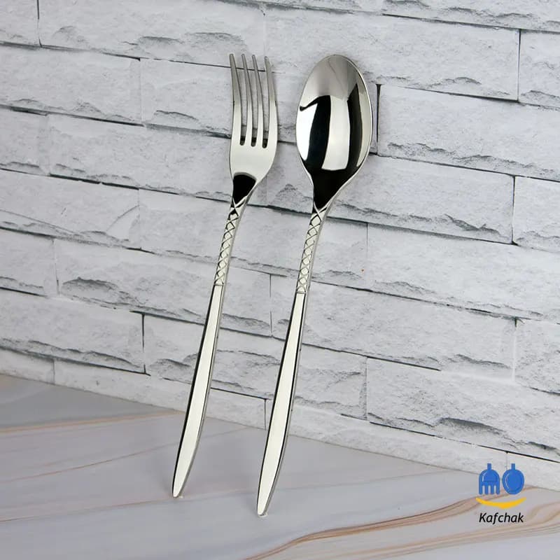 سرویس قاشق چنگال برند SG – مدل 33 – استیل براق