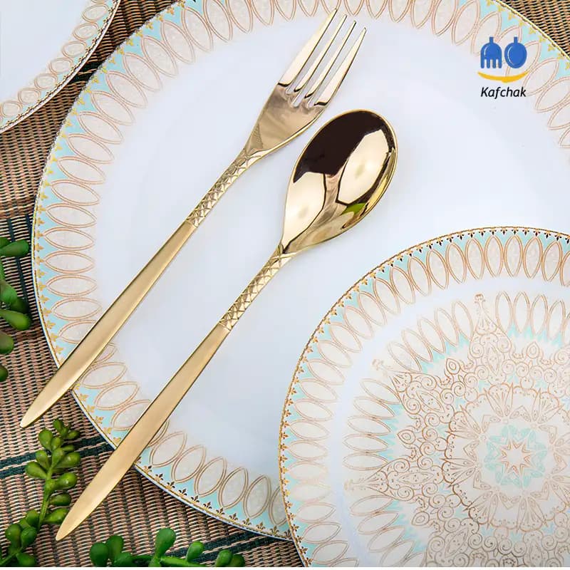 سرویس قاشق چنگال برند SG – مدل 33 – طلایی