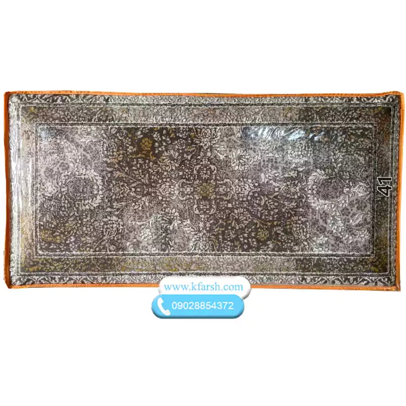 پشتی سنتی فرش700شانه طوسی دودی وینتیج کد 41