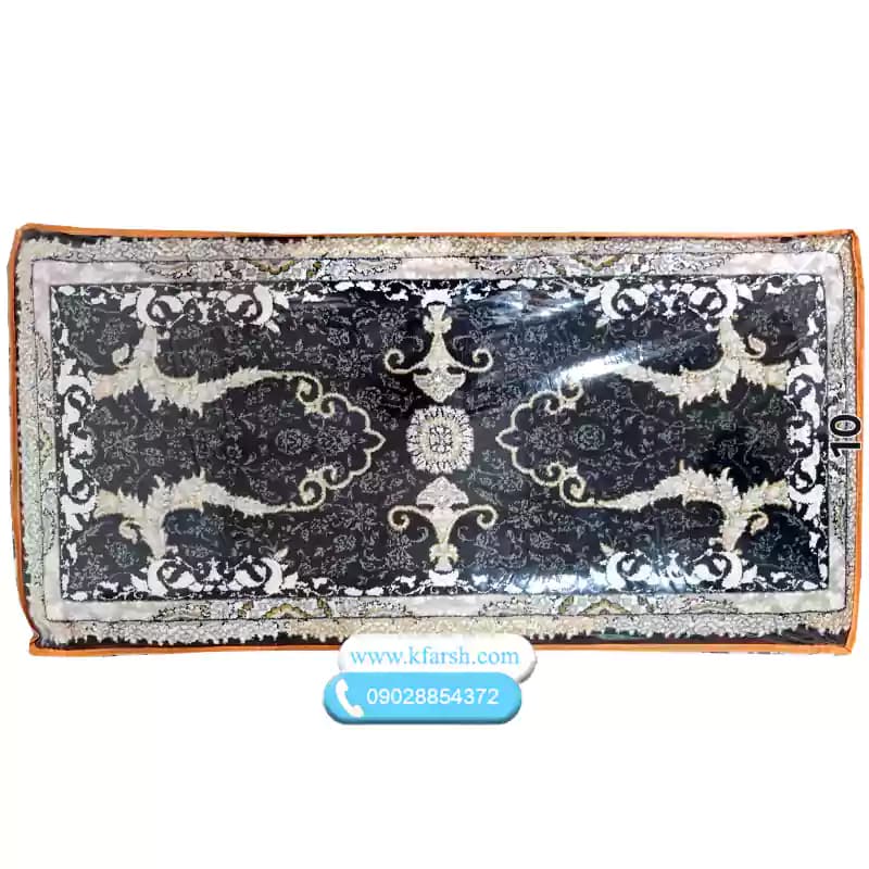 پشتی فرش ماشینی 700شانه طرح لوتوس کد 10