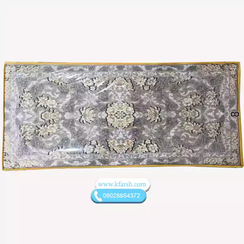 پشتی فرش ماشینی 700شانه افشان طوسی کد 8