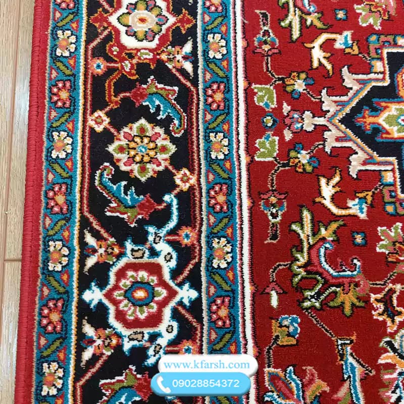فرش کناره هریس قرمز 700شانه — تصویر ۴
