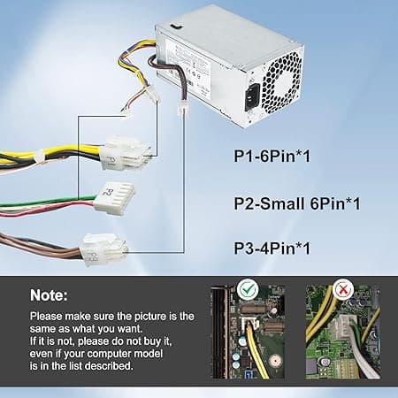 پاور مینی کیس HP 240W مدل PS-4241-1HA مناسب ProDesk 400 / 600 / 800 G1 و G2 SFF — تصویر ۴