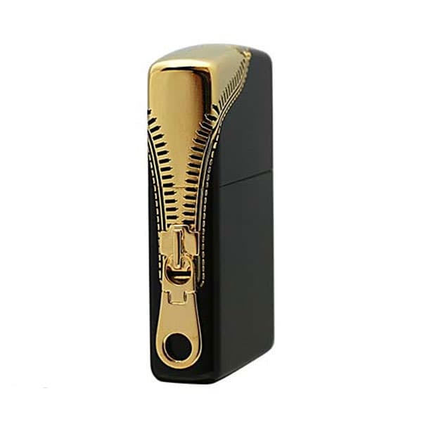 فندک زیپو کاستوم Zippo Zipper Gold Plated Design — تصویر ۳