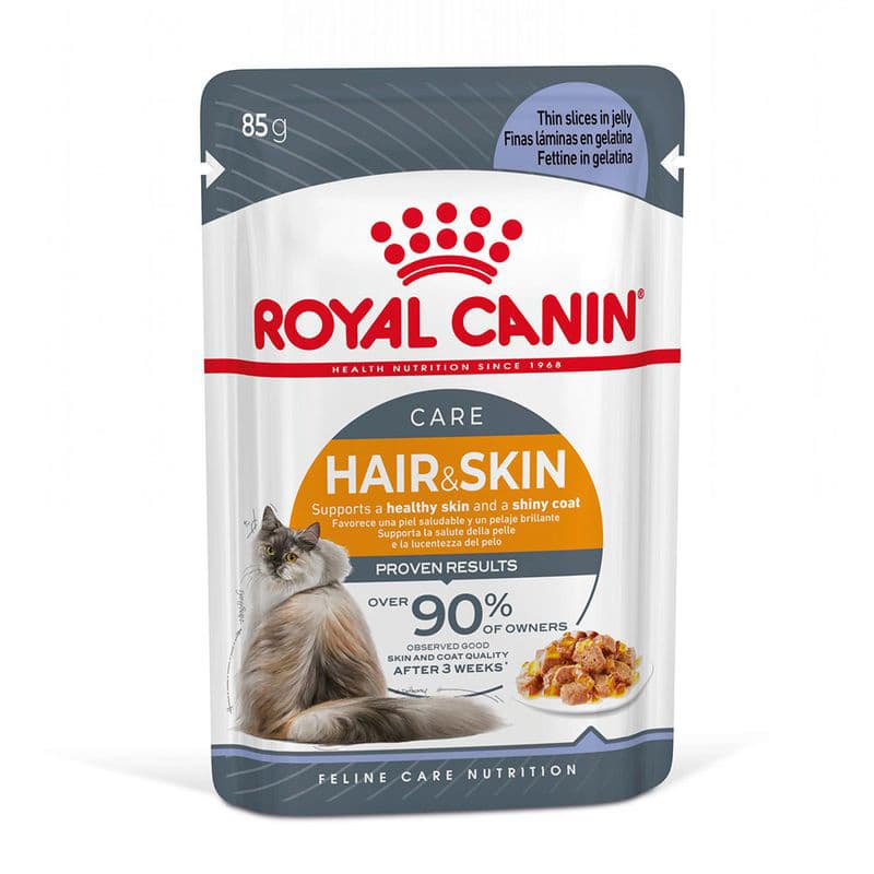 پوچ گربه رویال کنین Hair & Skin وزن 85 گرم