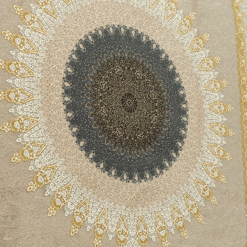 طرح نایین دودی فرش ماشینی 1200 شانه کاشان — تصویر ۲