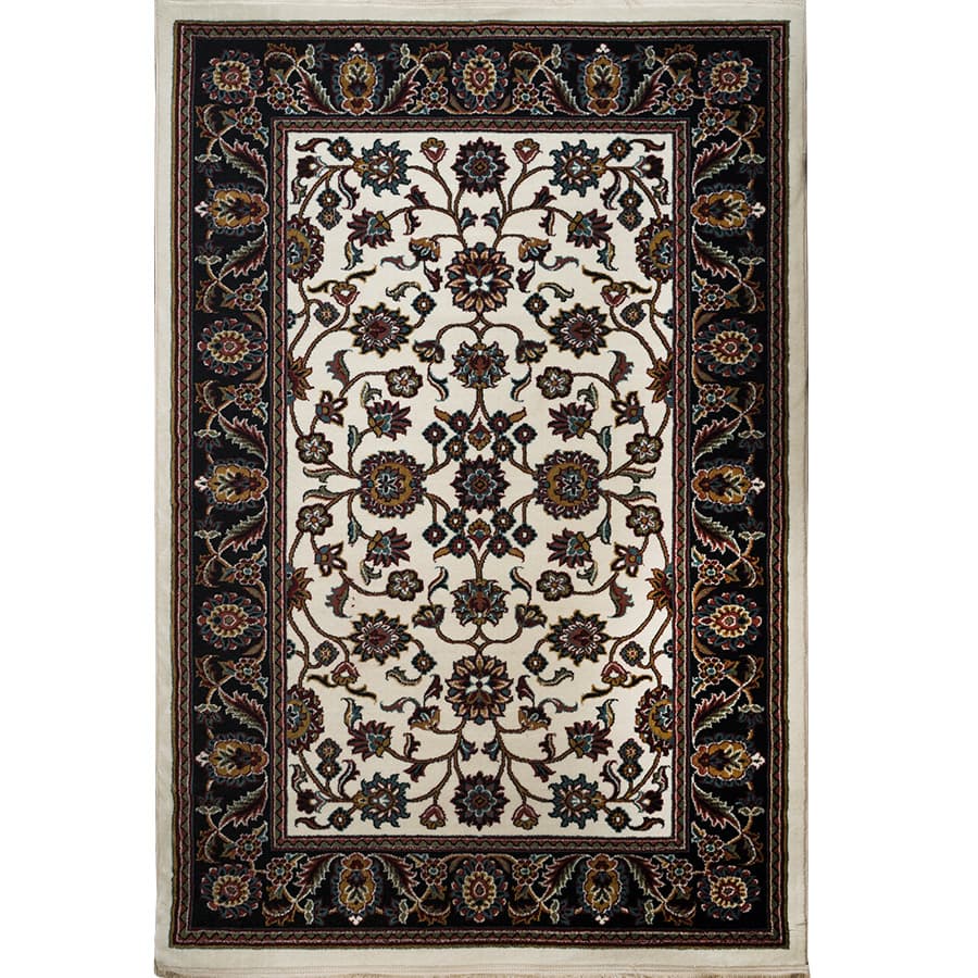 گبه ماشینی 340 شانه کاشان طرح افشان کرم کد 831