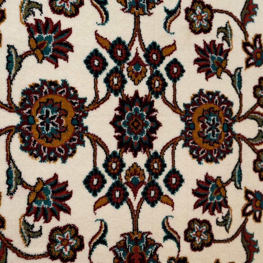 گبه ماشینی 340 شانه کاشان طرح افشان کرم کد 831 — تصویر ۳