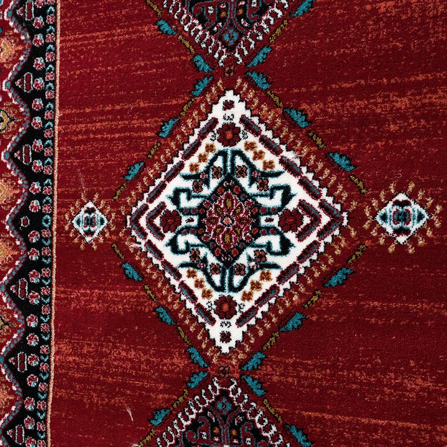 گبه ماشینی 340 شانه کاشان طرح قشقایی لاکی کد 93 — تصویر ۲