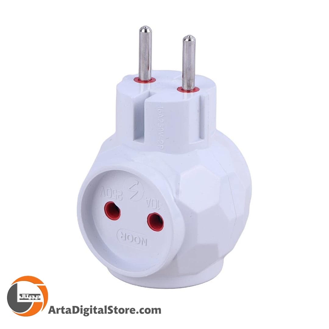 سه راهی نور الکتریک Noor Electerick Topol Power Stripe White — تصویر ۳