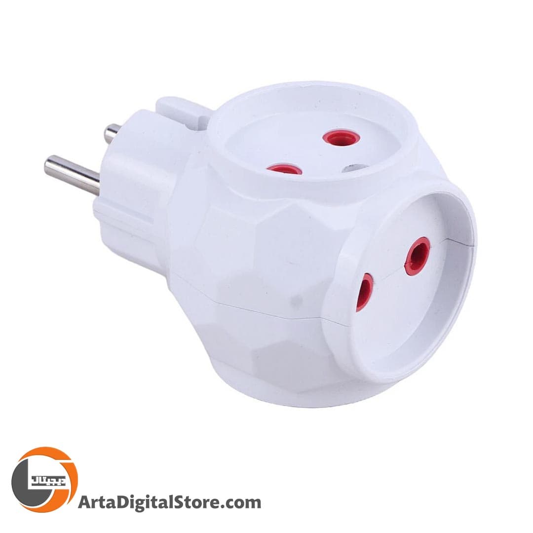 سه راهی نور الکتریک Noor Electerick Topol Power Stripe White