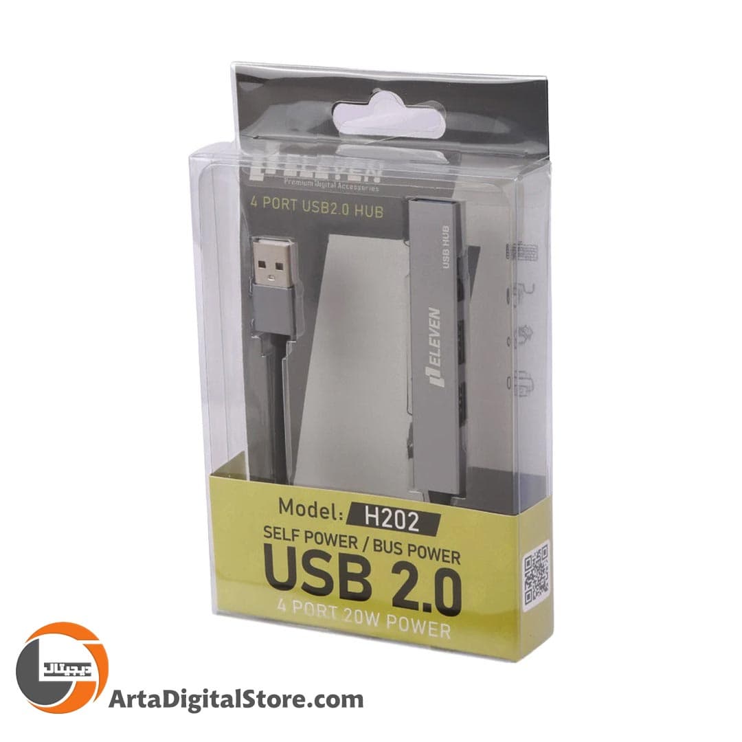 هاب یو اس بی 4 پورت ELEVEN H202 USB2.0 4Port Hub — تصویر ۲