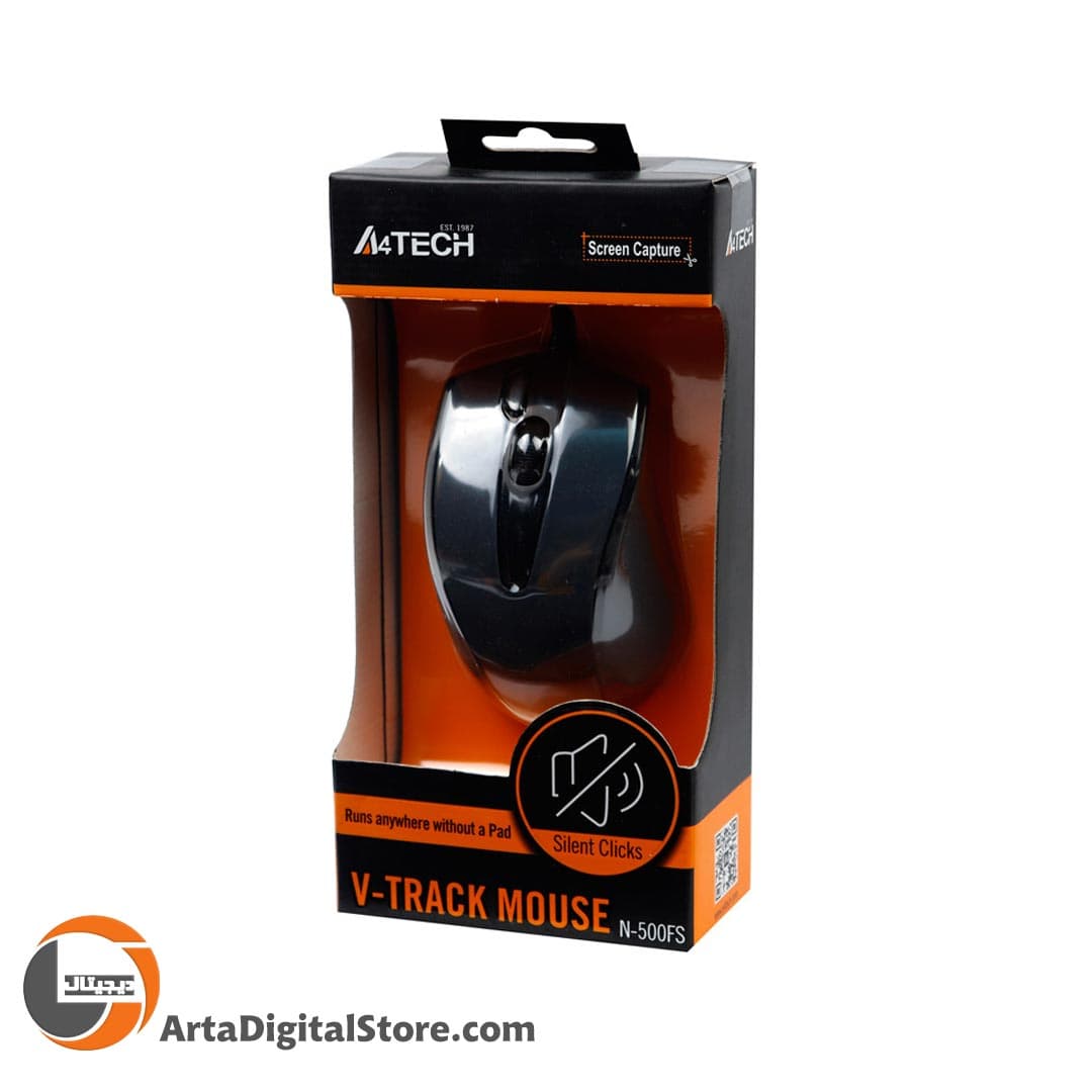 موس ای فورتک A4Tech N-500FS Silent Wired Mouse — تصویر ۴