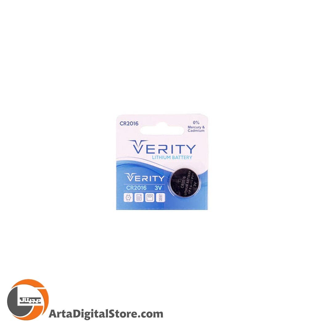 باتری سکه ای وریتی Verity CR2016 Lithium Battery 3V تکی — تصویر ۲
