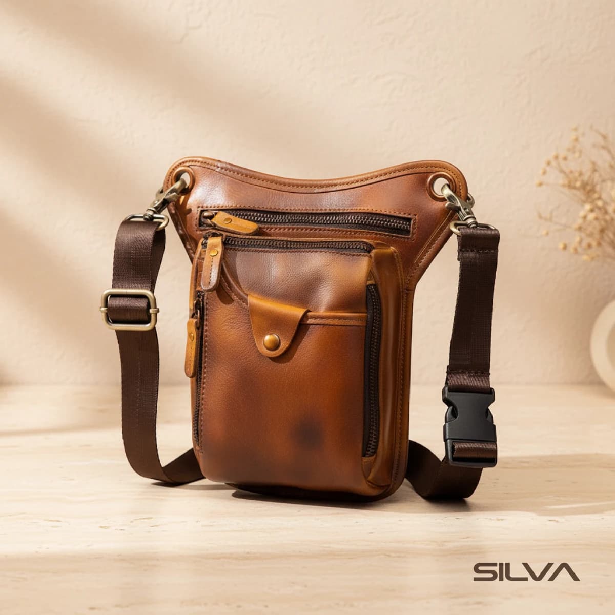کیف دوشی چرم طبیعی مدل Shoulder Bag 23 | سیلوا چرم