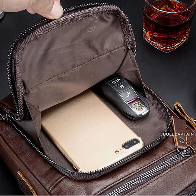 کیف دوشی چرم طبیعی مدل Shoulder Bag 26 | سیلوا چرم — تصویر ۷