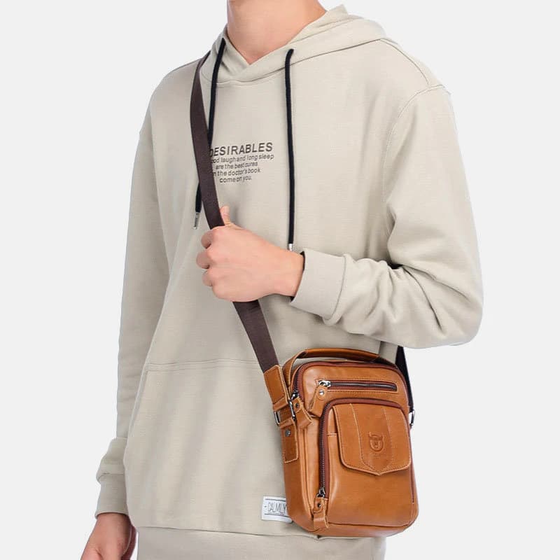 کیف دوشی چرم طبیعی مدل Shoulder Bag 26 | سیلوا چرم — تصویر ۴