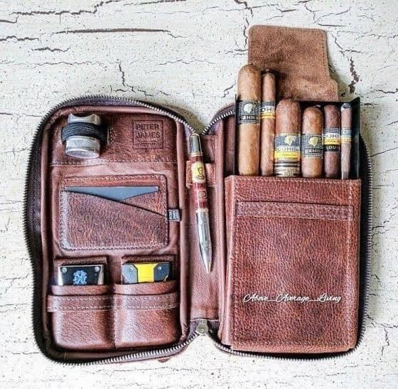 کیف سیگار چرم طبیعی مدل Cigarette Bag 17 | سیلوا چرم — تصویر ۴