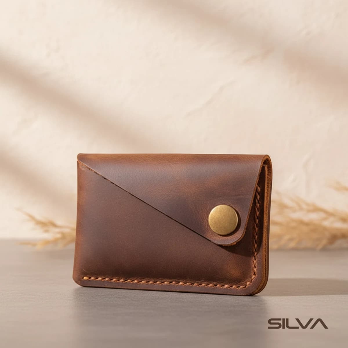 جا کارتی چرم طبیعی مدل Card Holder 29 | سیلوا چرم