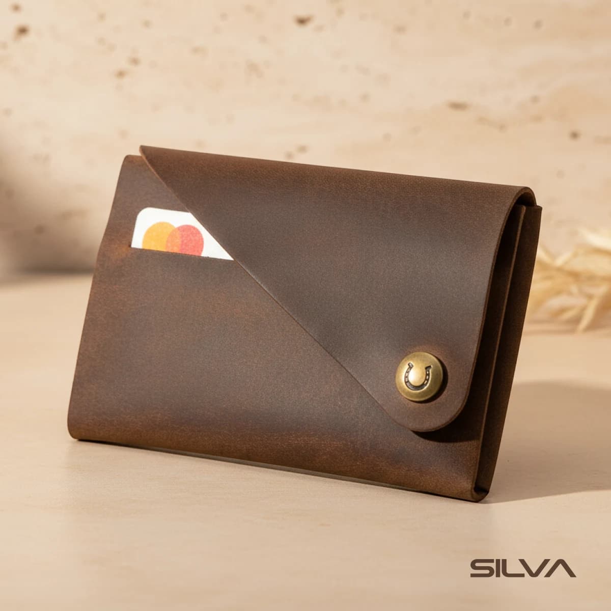 جا کارتی چرم طبیعی مدل Card Holder 27 | سیلوا چرم