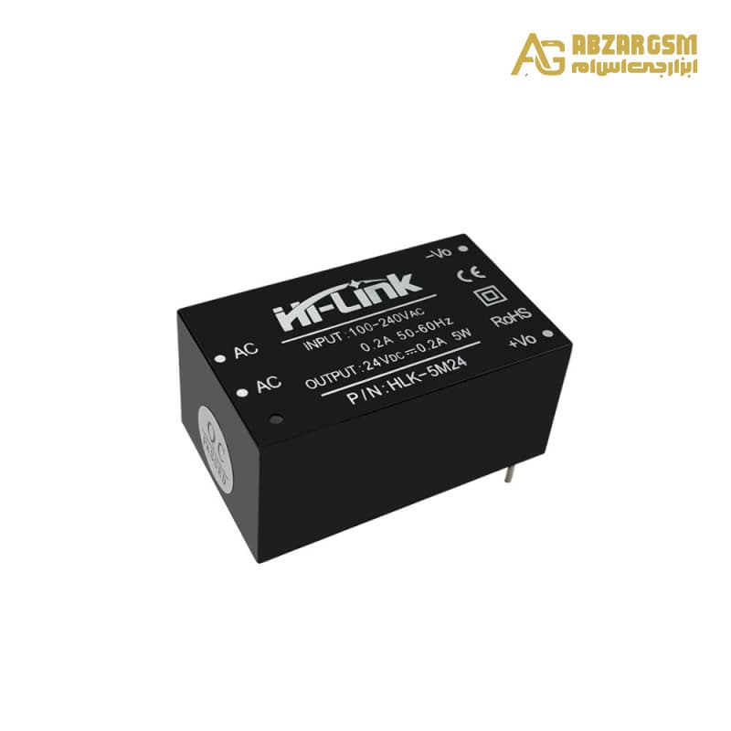 مبدل کاهنده روبردی ایزوله 220AC to 24VDC 200mA مدل HLK-5M24 مارک Hi-Link — تصویر ۲
